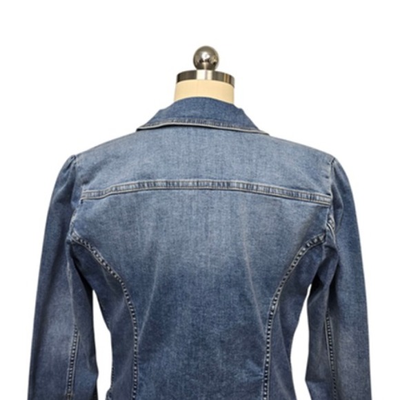 Soft Surroundings Jacket Womens Small Blue Denim Button Stretch Style 25015 - Picture 7 of 10